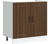 vidaXL Panel para lavavajillas Lucca madera contrachapada negra en color Negro/Madera antigua/Roble ahumado y más