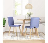 vidaXL Sillas de comedor 2 uds tela en color Gris nube/Crema/Lino y más | cómodas modernas ergonómicas para comedor cocina salón hogar