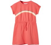 Vestido infantil con cordón claro 116 en color Rosa/Verde/Coral