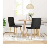 vidaXL Sillas de comedor 2 uds tela en color Gris nube/Crema/Lino y más | cómodas modernas ergonómicas para comedor cocina salón hogar