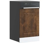 vidaXL Panel para lavavajillas Kalmar negra 45x1,5x67 cm en color Negro/Madera antigua/Roble ahumado y más