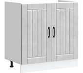 vidaXL Panel para lavavajillas Lucca madera contrachapada negra en color Negro/Madera antigua/Roble ahumado y más