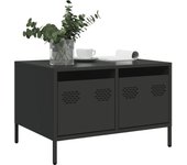 vidaXL Mueble para TV acero laminado en frío 68x50x43,5 cm en color Negro/Amarillo/Blanco y más | almacenamiento funcional diseño moderno para baño dormitorio sala