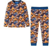 Pijama infantil de manga larga coñac 128 en tamaño 128 (7-8 años)/104 (3-4 años)/92 (1,5 - 2 años) y más