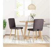 vidaXL Sillas de comedor 2 uds tela en color Gris nube/Crema/Lino y más | cómodas modernas ergonómicas para comedor cocina salón hogar