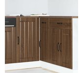 vidaXL Panel para lavavajillas Lucca madera contrachapada sonoma gris en color Gris sonoma/Madera antigua/Negro y más