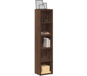 vidaXL Estantería CDs 2 uds contrachapada brillo 21x16x93,5 cm en color Blanco brillante/Gris sonoma/Gris hormigón y más | almacenamiento funcional diseño moderno para baño dormitorio sala