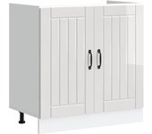 vidaXL Panel para lavavajillas Lucca madera contrachapada negra en color Negro/Madera antigua/Roble ahumado y más