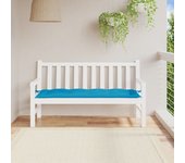 vidaXL Cojín de banco de jardín tela Oxford azul 150x50x7 cm en color Azul claro/Crema/Beige y más | acolchados duraderos para sofás de jardín terraza exterior