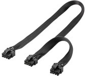 goobay 59714 - Cable de alimentación de 8 Pines Hembra a Doble 6 + 2 Conectores para Cable PCIe/Conectar Tarjetas gráficas de 6 Pines y 8 Pines, Tarjetas gráficas PCI Express