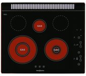 Placa Vitrocerámica - Vitrokitchen 401TGNA, 5 Zonas, 60 cm, Negro, Sin Marco