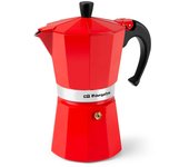 Cafetera Italiana - Orbegozo KFR640, 6 Tazas, Rojo