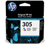 HP 305 3YM60AE, Tricolor, Cartucho de Tinta Original, compatible con impresoras de inyección de Tinta HP DeskJet 2700, 2730, 4100, 4134, Envy Serie 6020, 6030, 6420, 6430