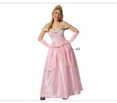 Atosa disfraz princesa rosa mujer adulto vestido M