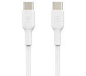 Belkin BoostCharge cable USB-C a USB-C (cable USB-C de carga rápida para iPhone 16, iPhone 15, Galaxy S24, S23, Google Pixel, iPad, MacBook, Nintendo Switch y otros, cable USB Tipo C) 1 m, blanco