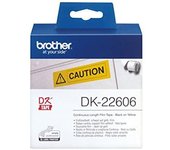 Brother DK-22606 cinta para impresora de etiquetas Negro sobre amarillo