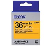 Epson - Lk-7ybp - cintas para impresoras de etiquetas (negro sobre amarillo, labelworks lw-1000p, lw-900p, ampolla)