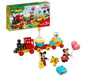 LEGO Duplo | Disney Tren de Cumpleaños de Mickey y Minnie de Juguete para Niños y Niñas de 2+ Años - Juego Educativo Infantil con Ladrillos de Números y 3 Figuras Inc. Pluto - Idea de Regalo 10941