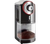Melitta Molinillo de café Molino, 1019-01, molinillo de café eléctrico, disco de molienda plano, negro/rojo, CD - Molino - alfombra roja