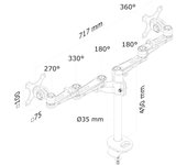 NewStar Soporte de Escritorio para Monitor Plata FPMA-D935DG Dobles 10-27 12kg