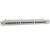PATCH PANEL 24 PUERTOS CATEGORIA 6A APANTALLADO COLOR GRIS CLARO