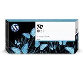 HP 747 P2V86A Gris, Cartucho de Tinta Original HP DesignJet, de 300 ml, para Impresoras HP DesignJet Serie Z9+