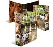 HERMA Archivador de palanca con diseño de animales de granja, tamaño A4, lomo de 70 mm, con impresión interior, 1 carpeta