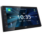 JVC Pantalla Táctil Radio para Coche - Receptor Multimedia con Bluetooth, USB y Manos Libres, de 6.8 Pulgadas y 4 x 50W, Compatible con Apple CarPlay y Android Auto - Autoradio KW-M560BT