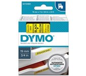 DYMO D1 - Etiquetas estándar - Negro sobre amarillo - 19mm x 7m
