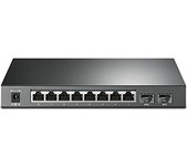 TP-LINK TL-SG2210P switch - Switch de red (L2, Gestionado, Gigabit Ethernet (10/100/1000), RJ-45, 1000BASE-T, 1000BASE-TX, 10BASE-T, 8000 entradas) Negro