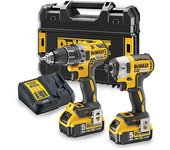 DeWALT DCK268P2T-QW destornillador eléctrico y llave de impacto Negro, Amarillo