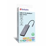 Verbatim USB C Hub 14 en 1, multipuerto USB-C a HDMI, VGA, RJ45, USBA-A y USB-C PD, con Lector de Tarjetas SD, para Mac, MacBook Pro/Air, iPad Pro, Thinkpad, Windows Computadora, Portátil y Co