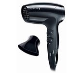 Remington Secador de Pelo Pequeño Compact, Secador de Viaje, 1800 W, Concentrador, 3 Temperaturas, 2 Velocidades, Función Eco Ahorro Energía, Rejilla Trasera Desmontable, Gancho Para Colgar, D5000