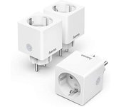 Hama | Enchufe con Wi-Fi (3 unidades, enchufe inteligente sin hub, enchufe WiFi para control de voz y aplicaciones, para cine en casa, lámpara de pie, ventilador, 3680 W, 16 A), color blanco