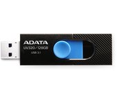 ADATA UV320 unidad flash USB 128 GB USB tipo A 3.1 (3.1 Gen 1) Negro, Azul - Memoria USB (128 GB, USB tipo A, 3.1 (3.1 Gen 1), Deslizar, 7,9 g, Negro, Azul)