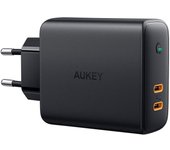 AUKEY PA-D5 cargador de dispositivo móvil Universal Negro Corriente alterna Carga rápida Interior
