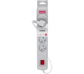 ActiveJet - Regleta múltiple para Cable ACJ Combo 5G / 3M / BEZP. AUT/s
