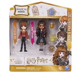 Wizarding World Harry Potter, conjunto de figuras de Ron Weasley y Parvati Patil Magical Minis, con 2 accesorios para muñecos, juguetes para niños a partir de 6 años