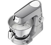 Kenwood Titanium Chef Baker KVC85.004SI - Robot de cocina con báscula integrada (incluye set de pastelería de 3 piezas, cuenco de 5 L y 3,5 L, regulador de velocidad continuo, 1200 W), color plateado