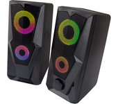 Esperanza Altavoces y Micrófonos Marca Modelo EGS103 Altavoces 2.0 USB LED Rainbow Fiable