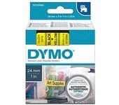 DYMO D1 - Etiquetas estándar - Negro sobre amarillo - 24mm x 7m