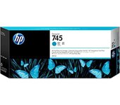 HP 745 F9K03A Cian, Cartucho de Tinta HP Original DesignJet, de 300 ml, para Impresoras HP DesignJet Z2600, Z5600 PostScript