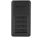 Verbatim SSD 256 GB USB 3.1, USB-C, Disco Duro Externo cifrado con Teclado numérico, Negro Store 'n' Go