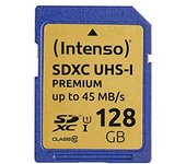 Intenso - Tarjeta de memoria SDXC de 128 GB (45 MB/s, Clase 10, UHS-I)