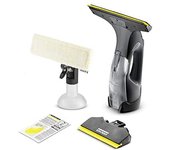 Kärcher WV 5 plus N Black Edition Black Black Black Yellow (duración de la batería: 35 min, 2 boquillas de aspiración - estrecho/ancha, botella pulverizadora con cubierta de microfibra, limpiador de ventanas concentrado de 20 ml)