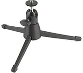K&M 19783 - Trípode de Mesa para cámara de Acero Negro con rotación de 360°, inclinación de 90°, Agarre Flexible y Estable