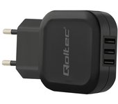 Qoltec 50191 cargador de dispositivo móvil Universal Negro Corriente alterna Interior