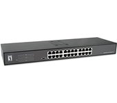 LevelOne Switch 24x GE GEU-2431 19" Rack Mount Kit No administrado Gigabit Ethernet (10/100/1000) 1U Negro
