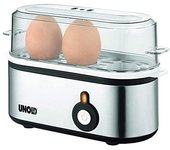 Unold 38610 cuecehuevos 3 huevos 210 W Acero inoxidable - Utensilio para huevos (202 mm, 84 mm, 134 mm, 500 g, 220-240 V, 50 - 60 Hz)