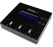 StarTech.com Clonador Autónomo 1:2 para Memorias USB - Copiador de Unidades de Memoria USB - Copia Sector por Sector de Sistema y Ficheros - 1,5 GB/min - Borrado de 3 Pasos - Pantalla LCD